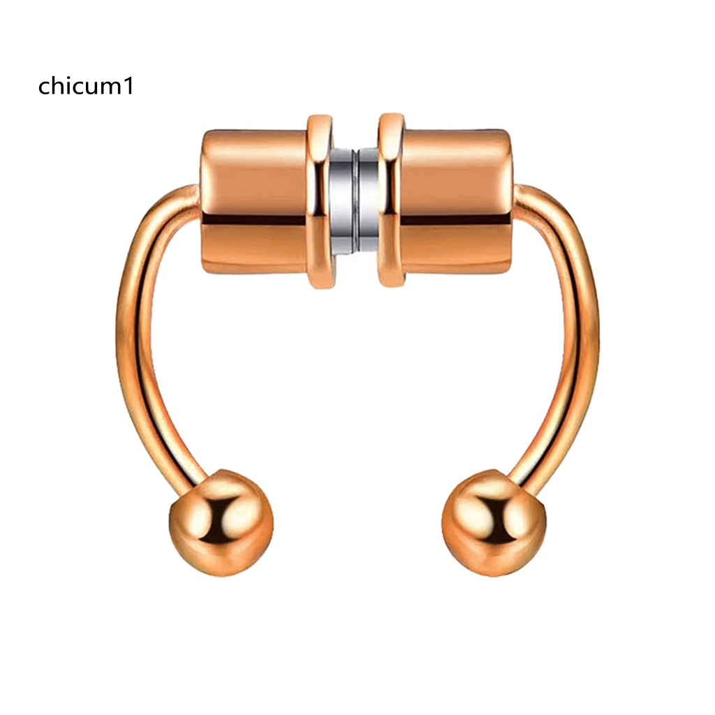 Khuyên Mũi Bằng Hợp Kim Nam Châm Không Xỏ Tái Sử Dụng Được