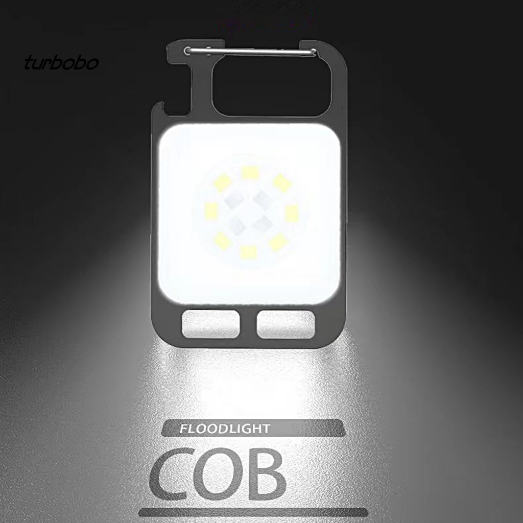 Turbobo Đèn Pin LED Mini Có Móc Khóa Nam Châm Độ Sáng Cao Có Thể Sạc Lại Dùng Khi Đi Cắm Trại