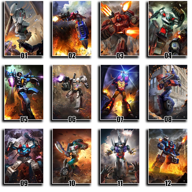 Poster Giấy kraft Hình transformers