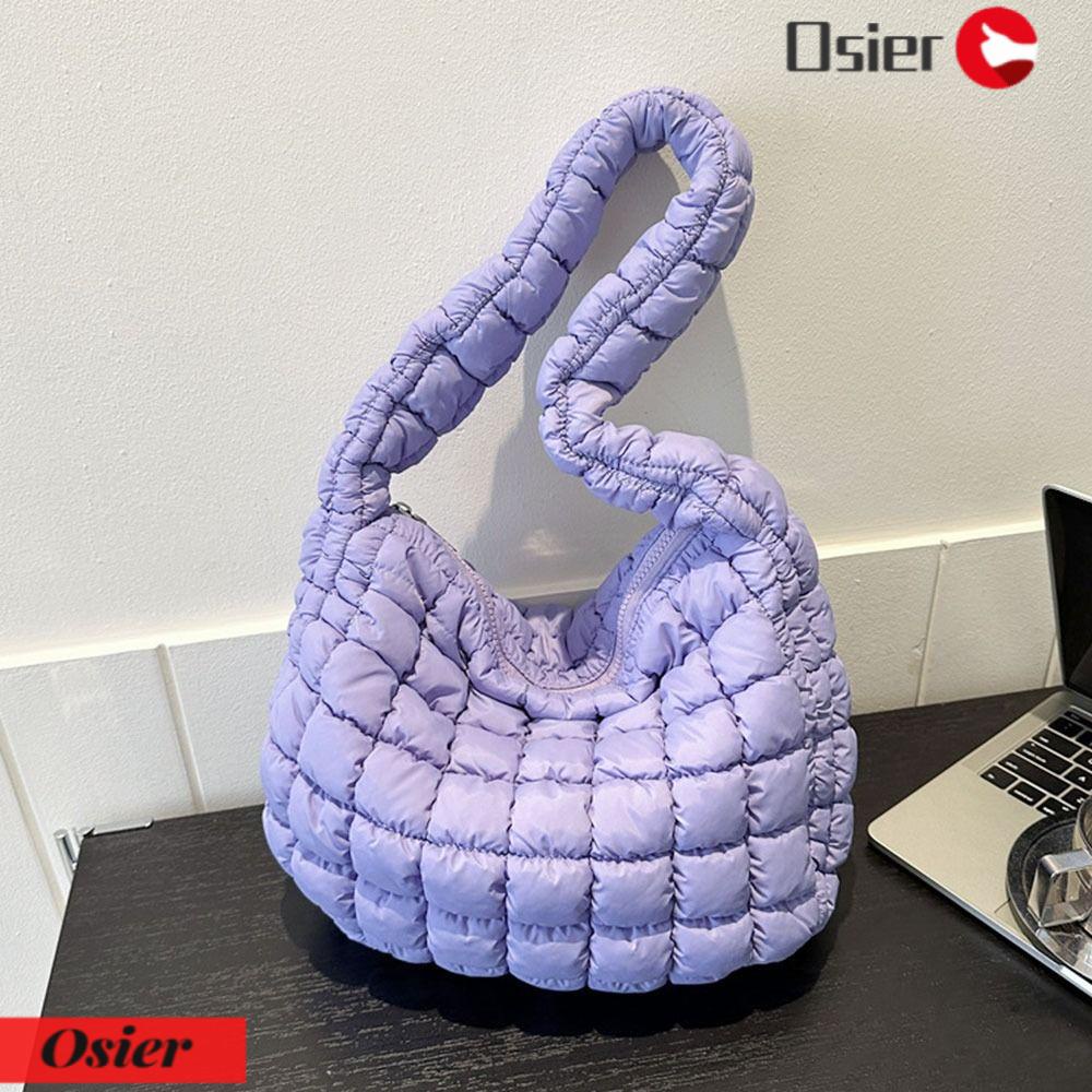 OSIER1 Túi Xách Cotton Hình Đám Mây Họa Tiết Sọc Caro Thời Trang Cho Nữ