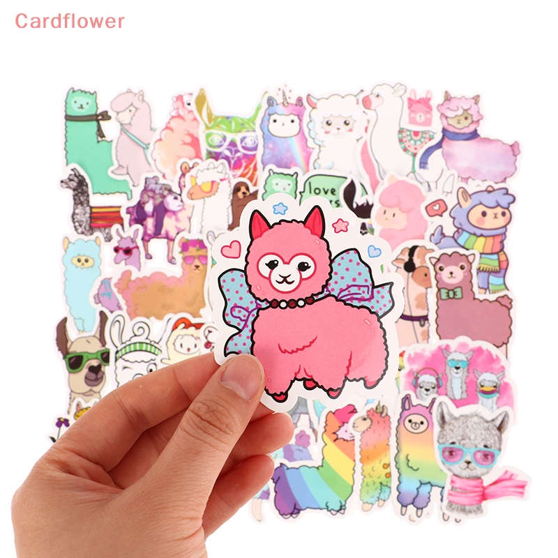 50 Miếng Dán Trang Trí Hình Lạc Đà Alpaca Dễ Thương Dành Cho Trẻ Em Mới