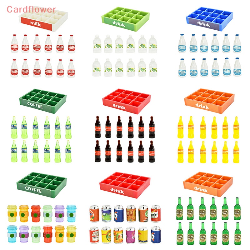 Bộ Mô Hình Chai Nước Ngọt / Soda Mini Dùng Trang Trí Nhà Búp Bê Mới