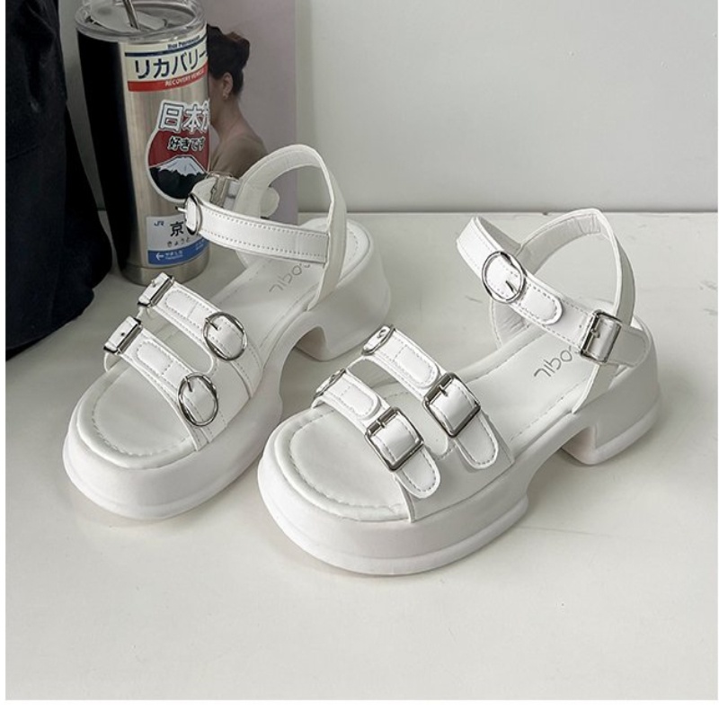 Giày Sandal Đế Mềm Dày Quai Ngang Thời Trang Dành Cho Nữ