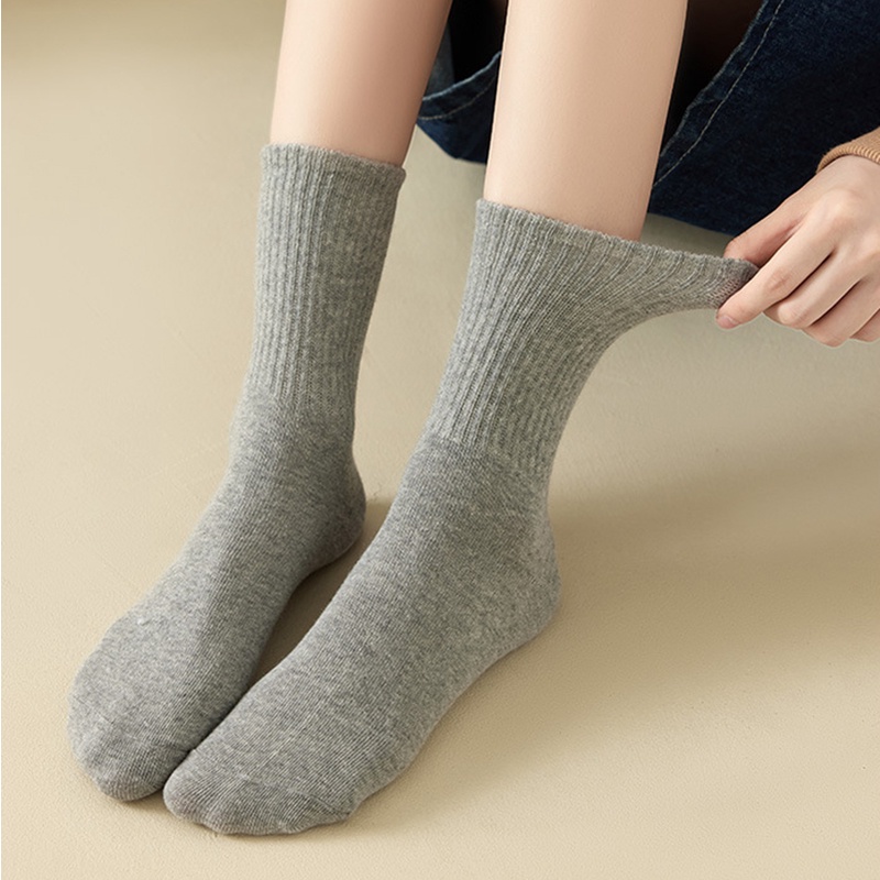 Vớ Thể Thao Cotton Màu Sắc Đơn Giản Thoáng Khí Thấm Hút Mồ Hôi Cho Nam