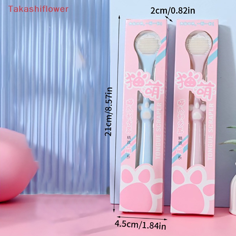 [TakashiflowerV] Bàn Chải Làm Sạch Lưỡi Hình Chân Mèo Làm Sạch Bề Mặt Thoáng Khí Tốt Cho Sức Khỏe
