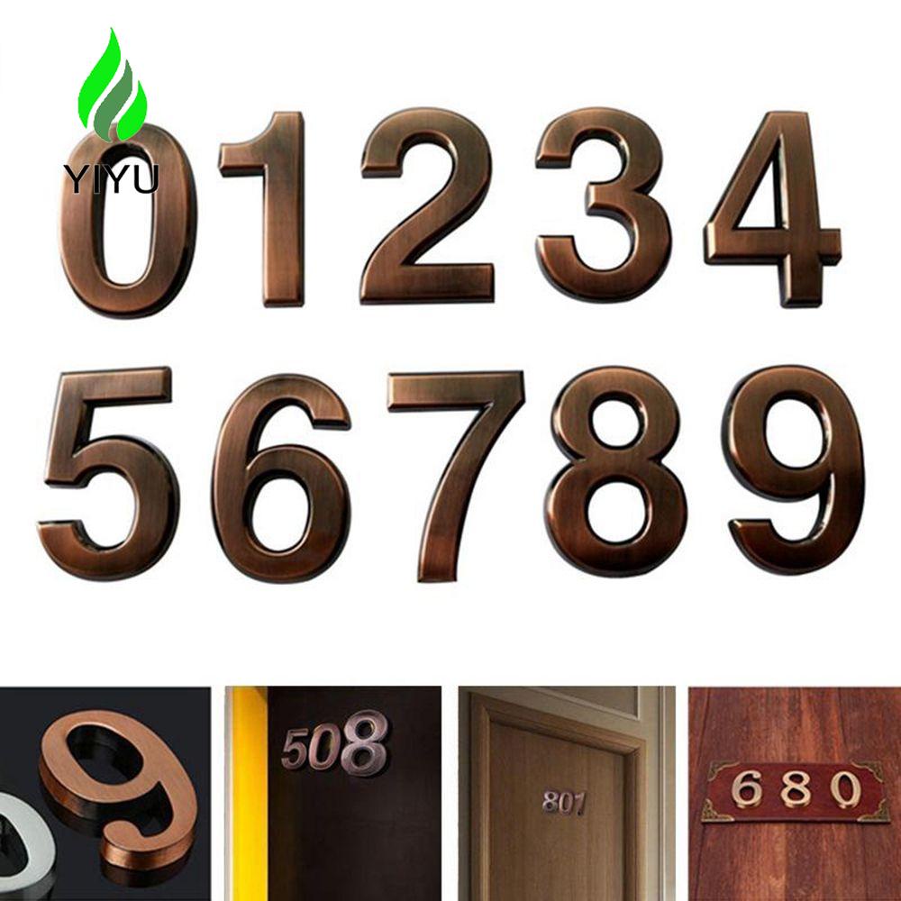 YIYU Miếng Dán Tường 0-9 In Chữ Số Phong Cách Vintage