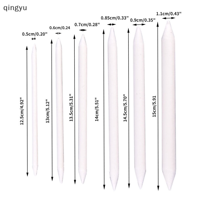Set 6 Que Than Tre Vẽ Phác Thảo Chống Lem Màu Trắng Mới