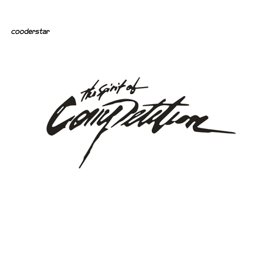 Miếng Dán Trang Trí Xe Hơi Phản Quang Họa Tiết The Spirit of Competition Độc Đáo