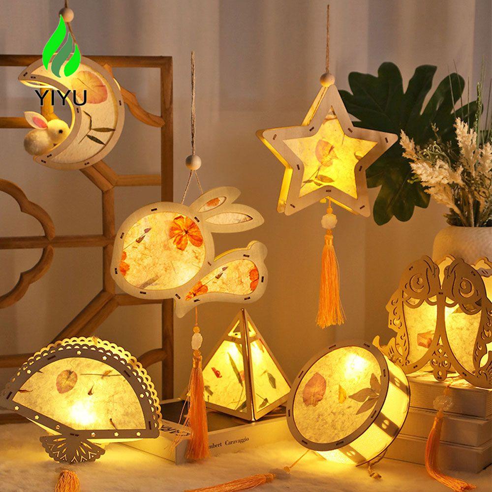 Lồng Đèn Hình Thỏ Mặt Trăng Phong Cách Cổ Điển Trang Trí Lễ Hội Mùa Thu