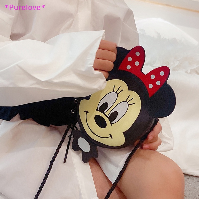 Túi Da PU Đeo Chéo Mini In Họa Tiết Hoạt Hình Dễ Thương Cho Bé Gái Mới