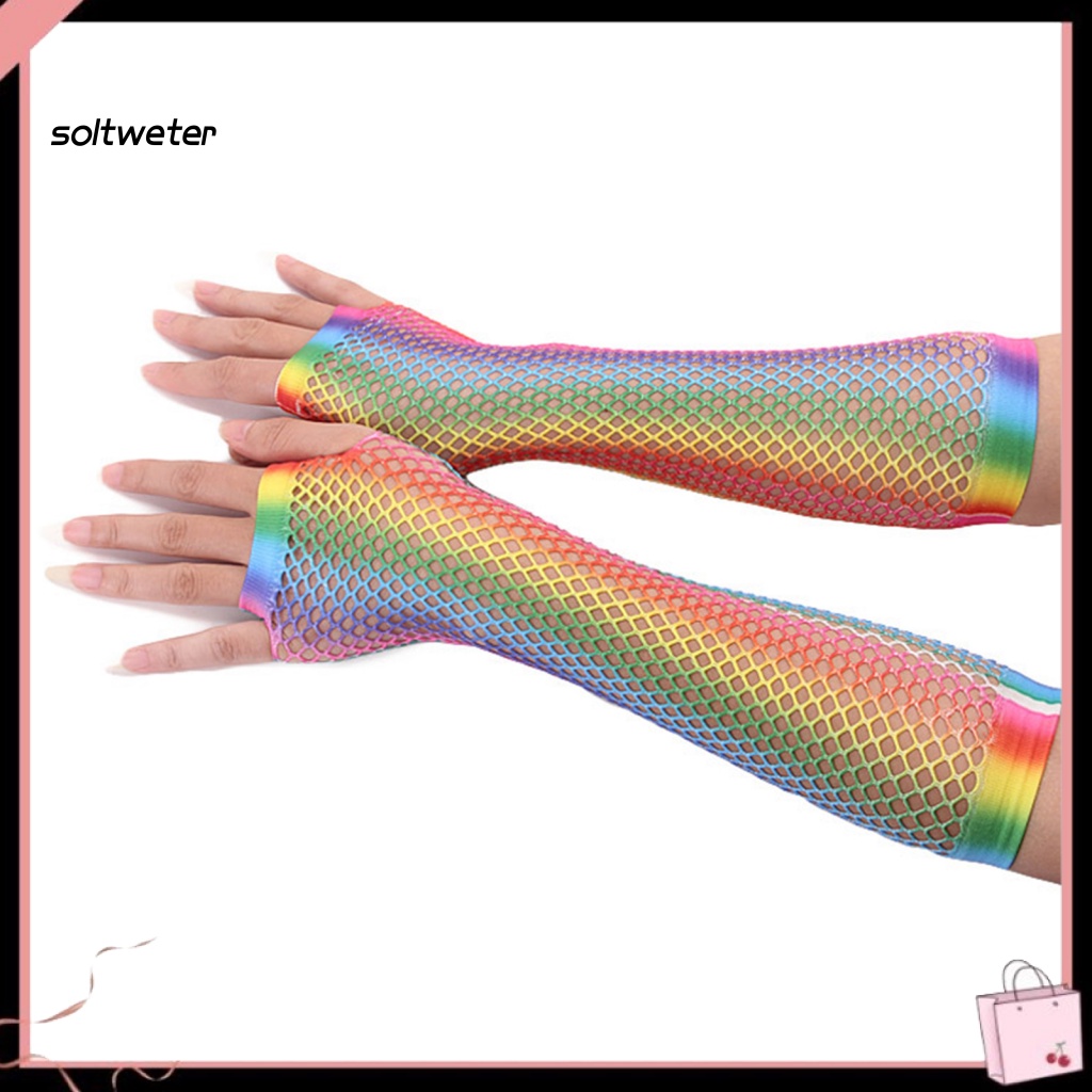 1 Đôi Găng Tay Lưới Hở Ngón Trọng Lượng Nhẹ Dùng Trong Lễ Hội / Đám Cưới