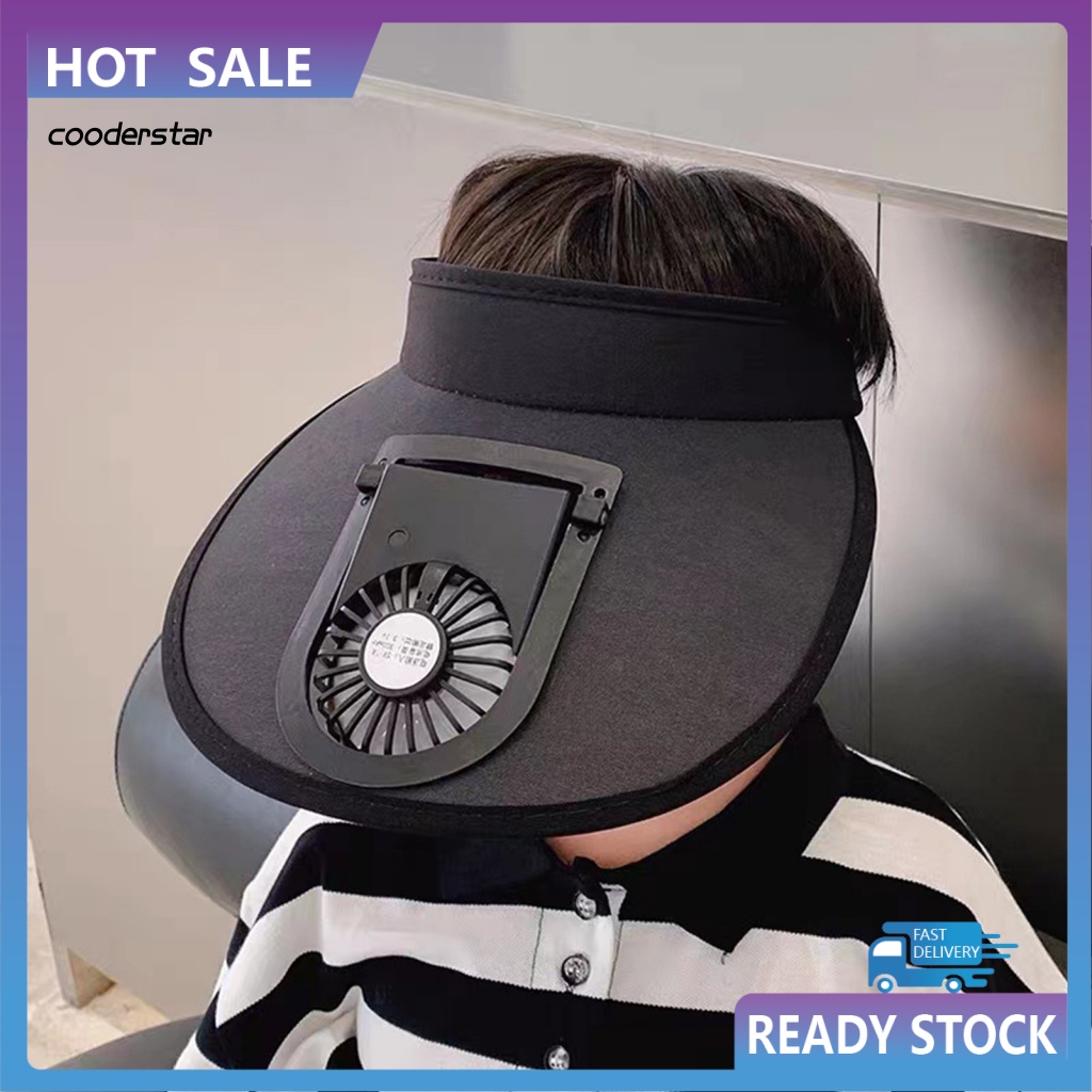 Mũ Chống Nắng Vành Rộng Bằng Polyester Siêu Nhẹ Màu Trơn Tùy Chỉnh Kèm Quạt 3 Tốc Độ Tiện Dụng Cho Nữ