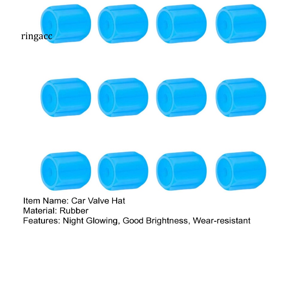 Bộ 12 Vỏ Bọc Van Bánh Xe Dạ Quang Chống Bụi Trang Trí Cho Xe Hơi