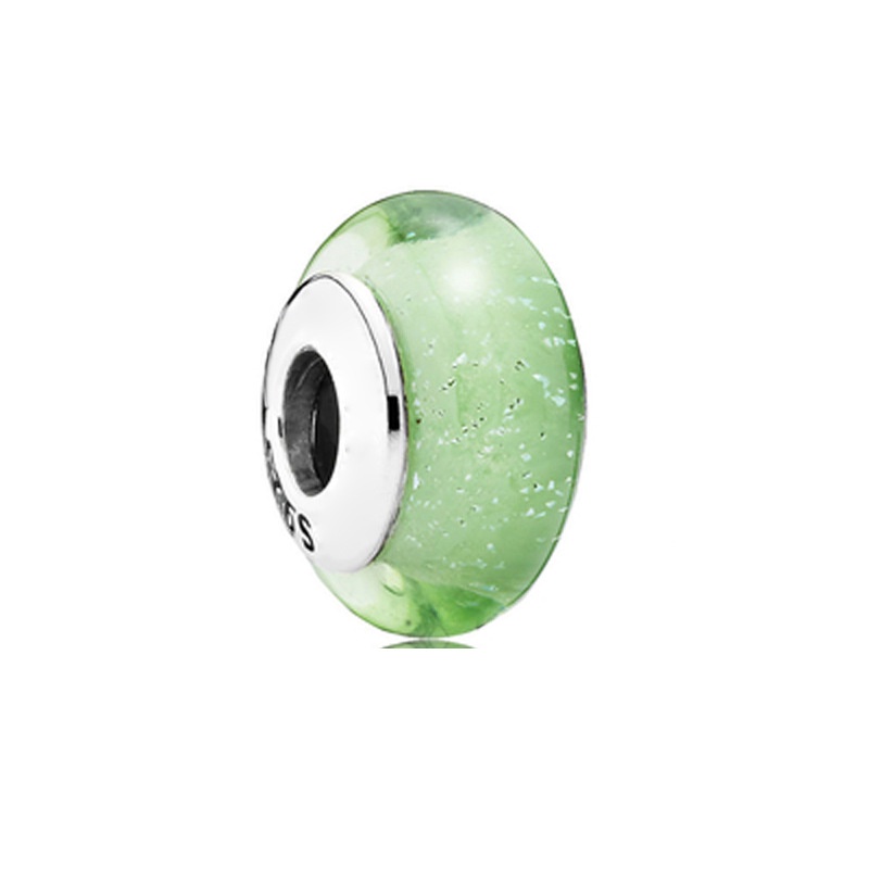 DISNEY Hạt Xâu Chuỗi 925Pandora Murano Hình Trái Tim Màu Cầu Vồng Bằng Thủy Tinh Mạ Bạc 925 Dùng Làm Trang Sức