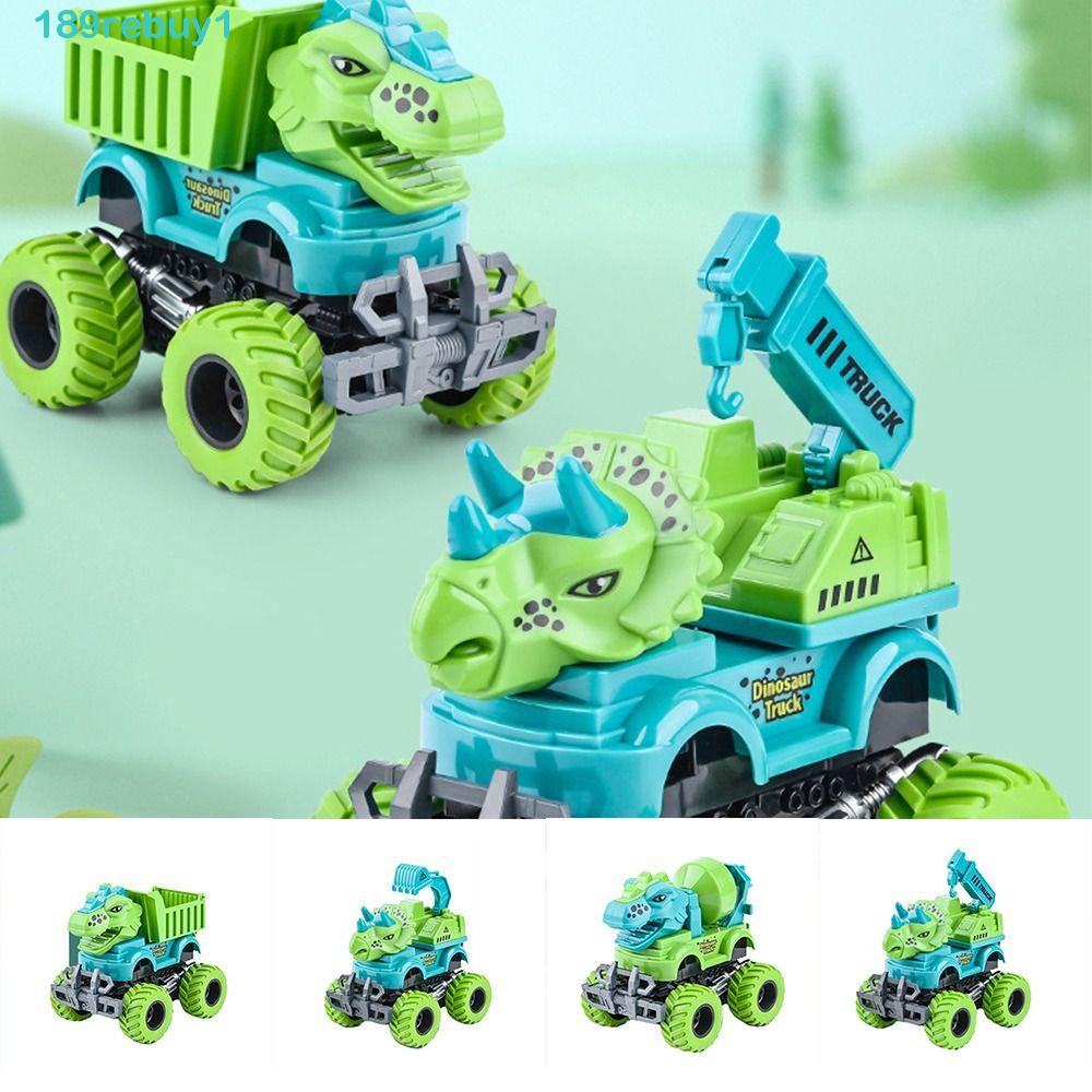 REBUY1 Mô Hình Đồ Chơi Xe Tải Xây Dựng Bằng Nhựa Phong Cách Retro Dành Cho Trẻ Em