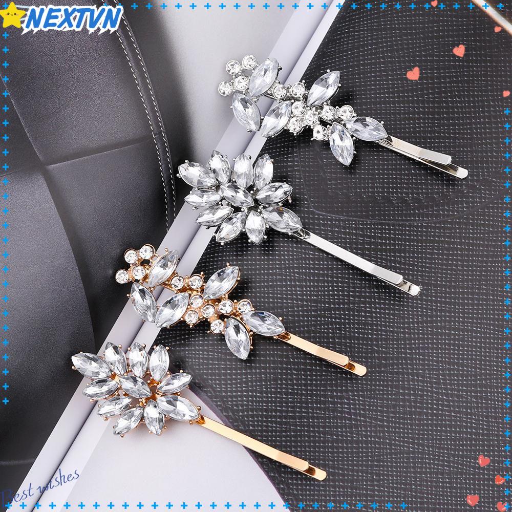 NEXTVN Trâm Cài Tóc Đính Đá Pha Lê Lấp Lánh Phong Cách Hàn Quốc Cho Cô Dâu