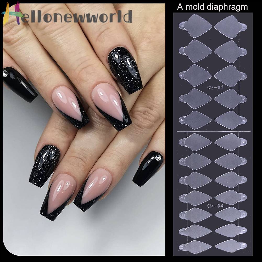 Set 24 Khuôn Dán Trang Trí Móng Tay Chuyên Dụng Cho Salon