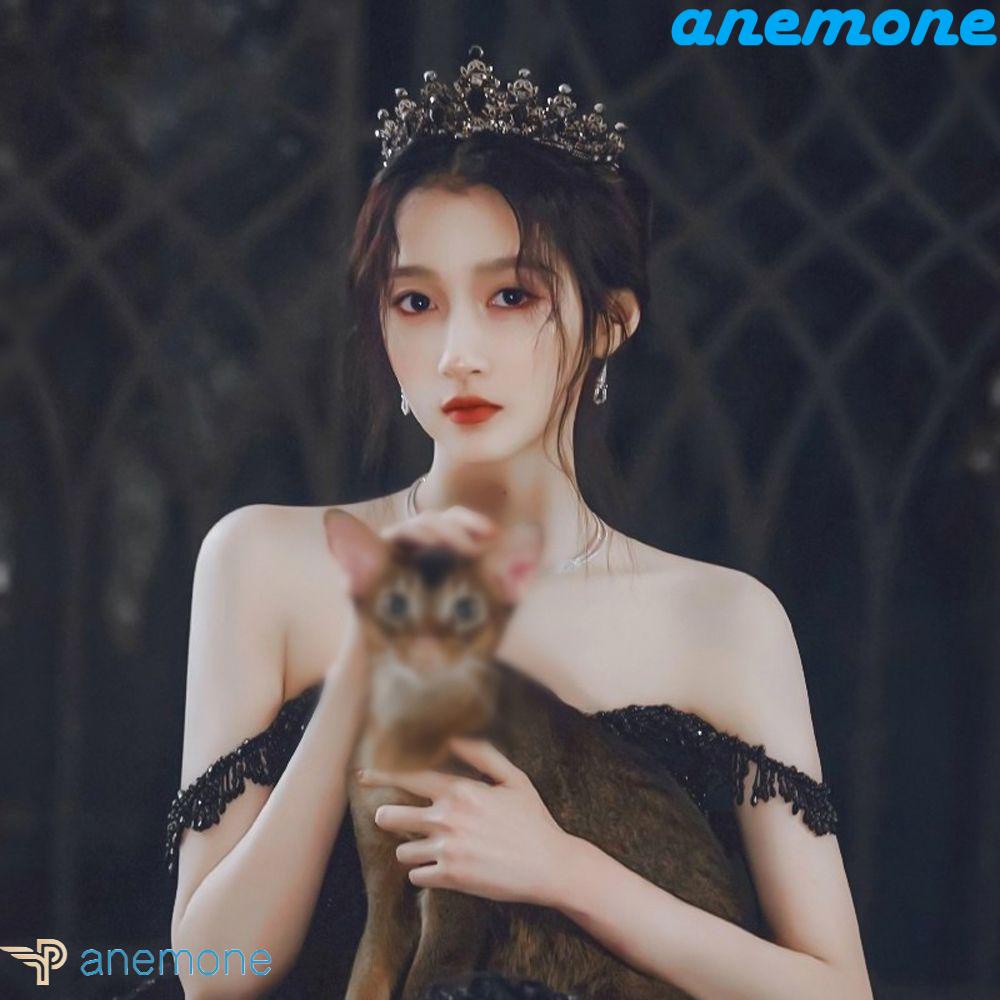 ANEMONE Băng Đô Cài Tóc Hình Vương Miện Phong Cách Baroque Cho Nữ