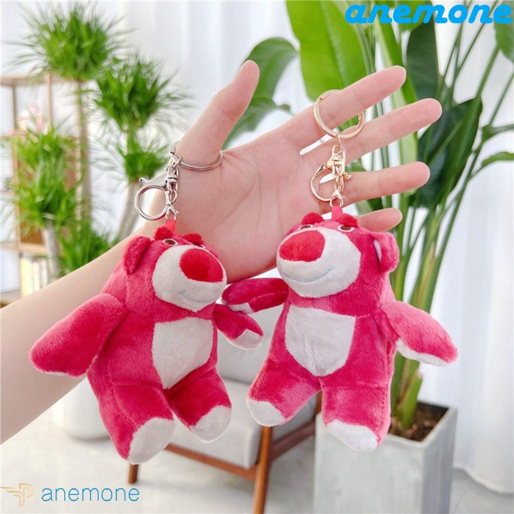 ANEMONE Móc Khóa Hình Gấu Nhồi Bông Mềm Mại Đáng Yêu