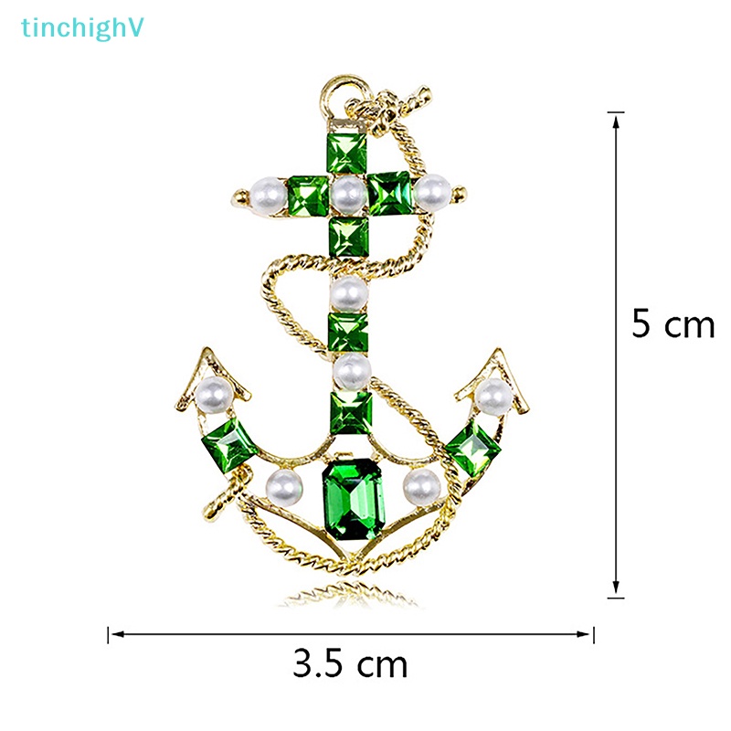 [TinchighV] Trâm Cài Áo Hình Mỏ Neo Thuyền Xanh Lá Baroque Cổ Điển Cho Nữ Dự Tiệc [Mới]