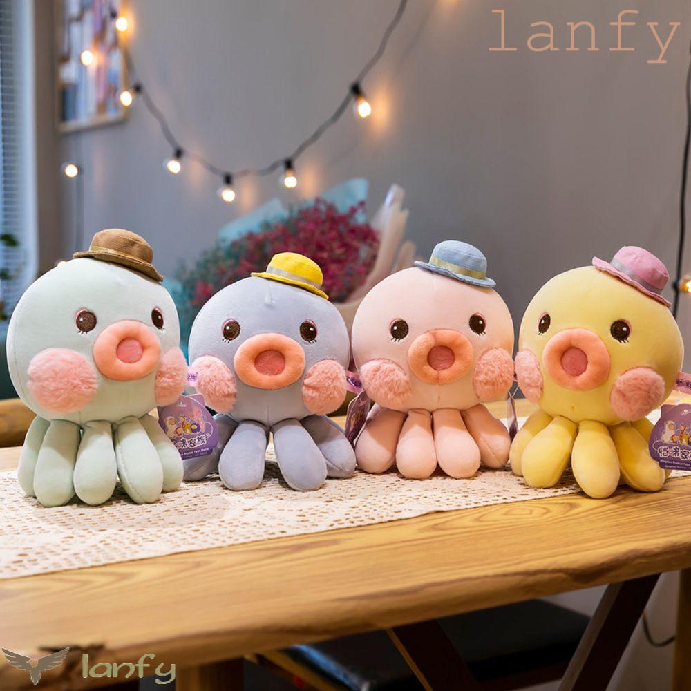 LANFY Thú Nhồi Bông Hình Bạch Tuộc Hoạt Hình Đáng Yêu