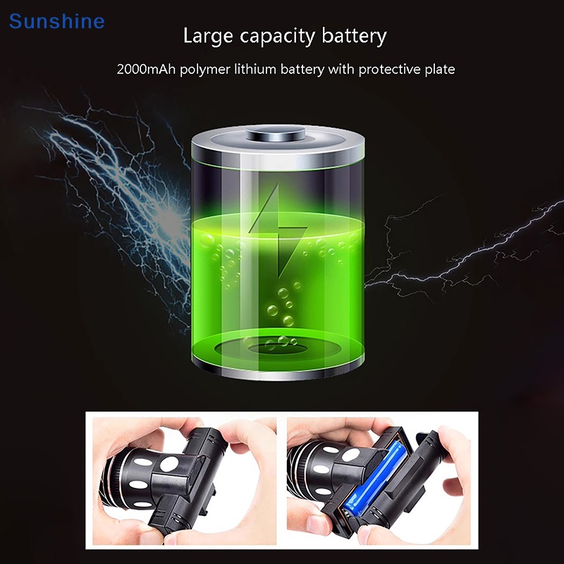 Đèn LED 2000mAh Gắn Phía Trước Xe Đạp Có Thể Sạc Lại Bằng Cổng USB