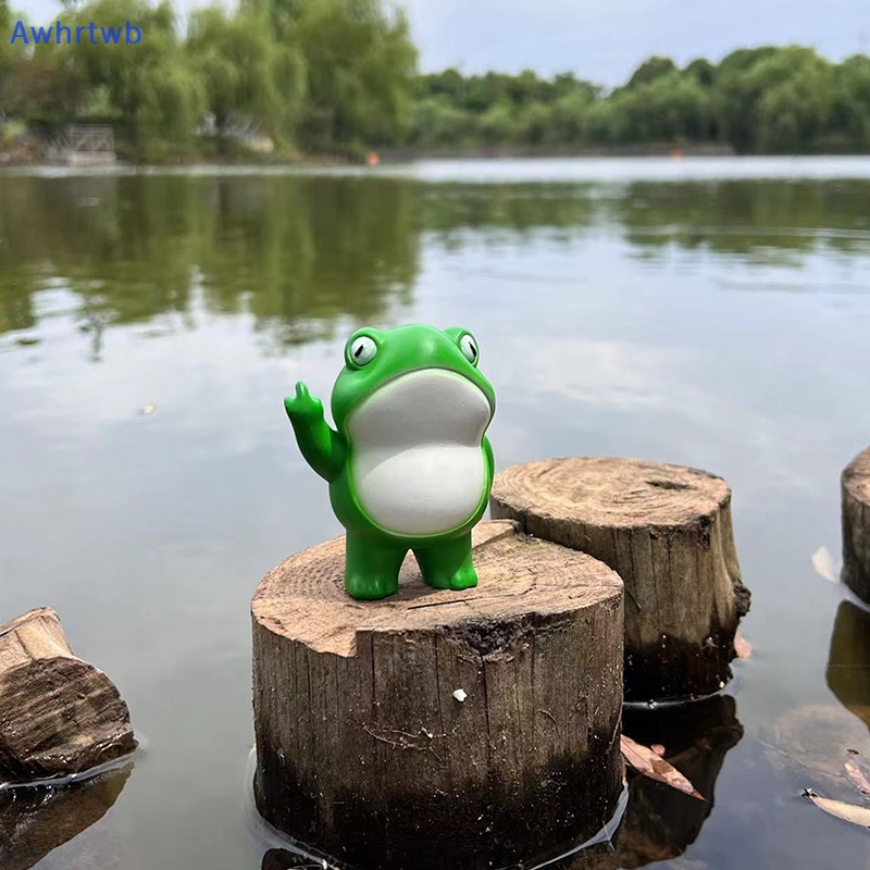 Awhrtwb Tượng Ếch Nổi Loạn Mini Trang Trí Vườn Cổ Tích Mới