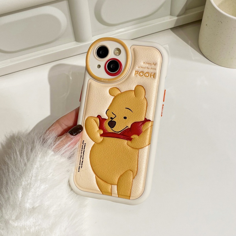 Ốp Điện Thoại Silicon Mềm Chống Sốc Hình Winnie The Pooh 3D Dễ Thương Cho iPhone 14 13 12 11 Pro Max 14 Plus
