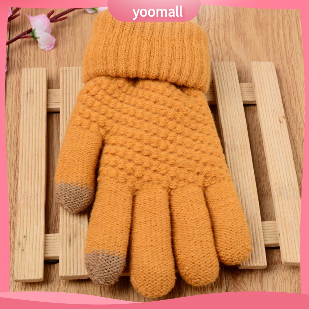 [YM] Găng Tay Dệt Kim Mềm Mại Có Thể Sử Dụng Màn Hình Cảm Ứng Điện Thoại