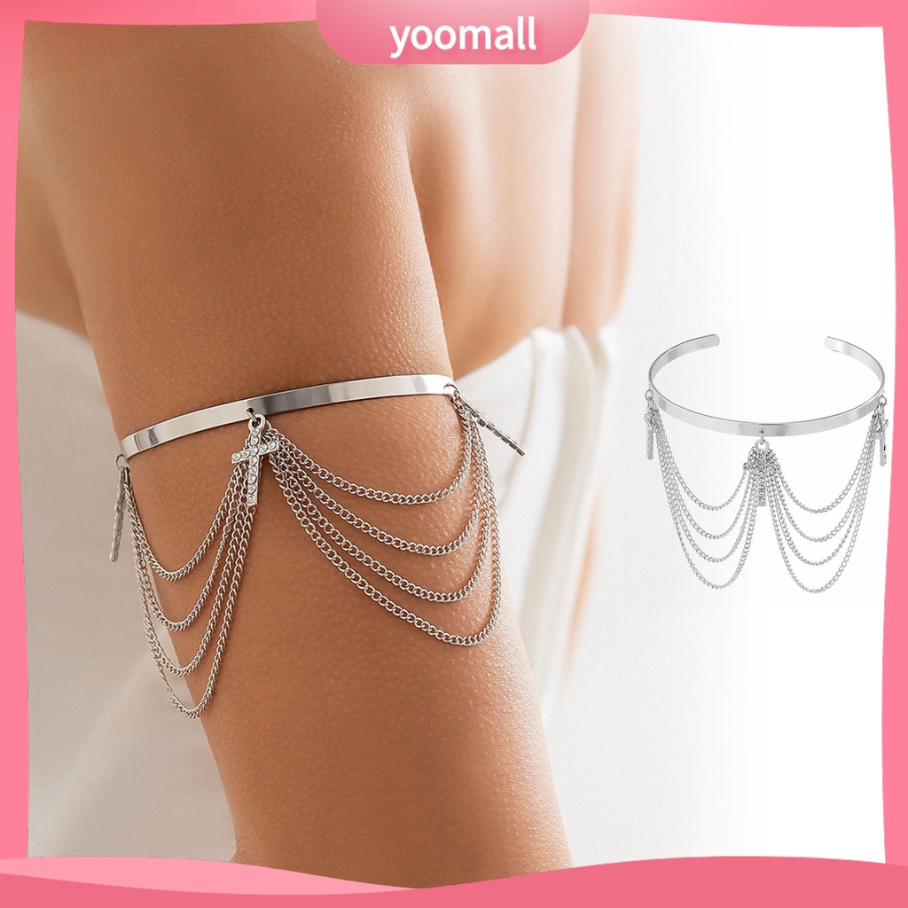 Vòng Đeo Cánh Tay Mặt Thánh Giá Đính Đá Có Thể Điều Chỉnh Phong Cách Vintage Dành Cho Nữ