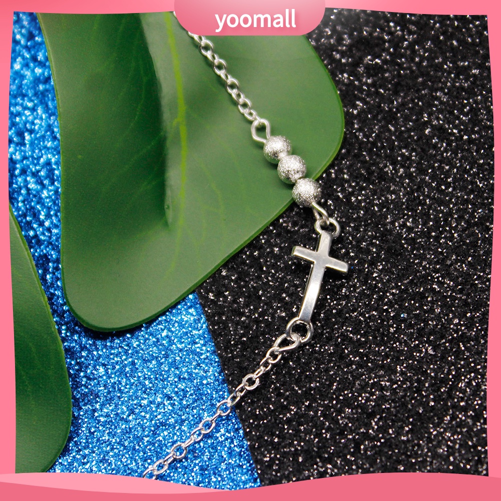 Vòng Tay Chuỗi Hạt Mặt Thánh Giá Thời Trang Cho Nữ