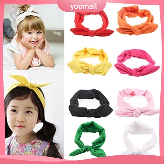 Băng Đô Tai Thỏ Co Giãn Dành Cho Bé Gái