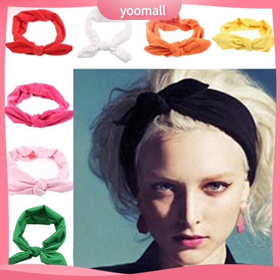 Băng Đô Tai Thỏ Co Giãn Dành Cho Bé Gái