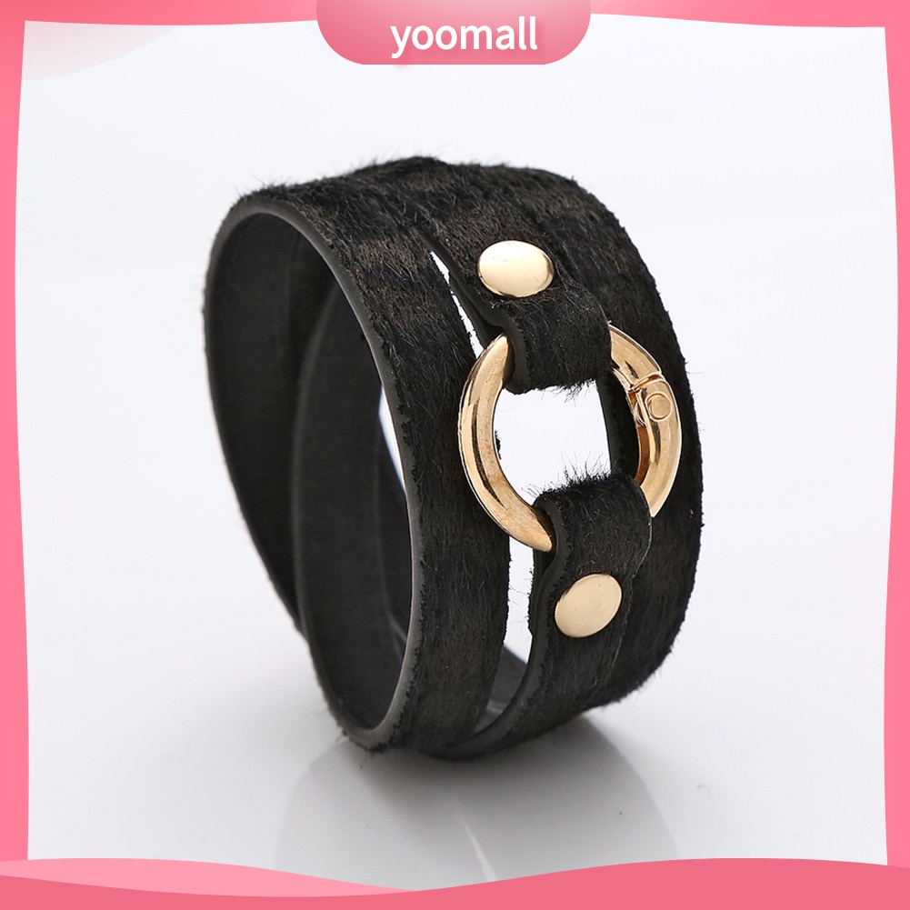 Vòng Tay Giả Da Nhiều Lớp Họa Tiết Da Beo Thời Trang Dành Cho Nữ