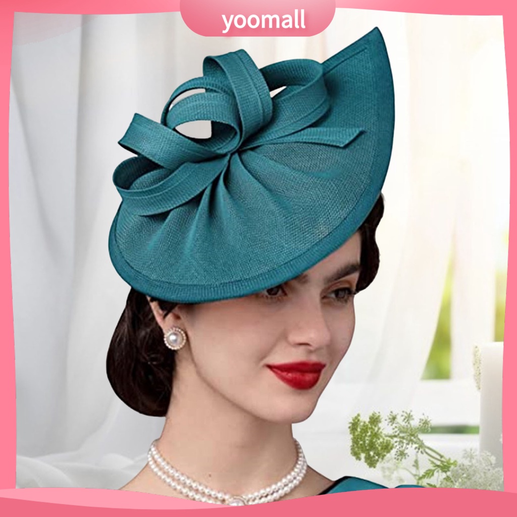 [YM] Mũ Đội Đính Nơ Trang Trí Tóc Cô Dâu Phong Cách Retro Ngọt Ngào