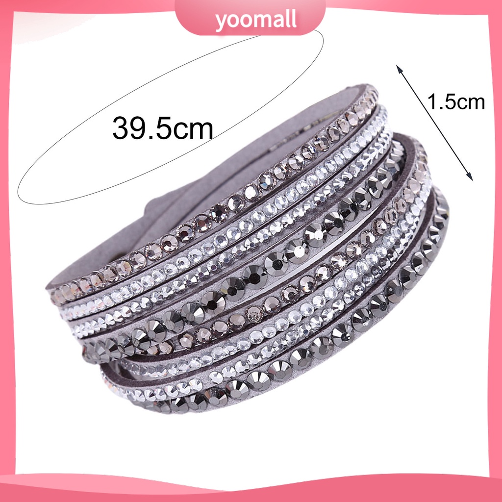 Vòng Tay Nhiều Lớp Đính Đá Phong Cách Bohemian Thời Trang Đi Biển Cho Nữ