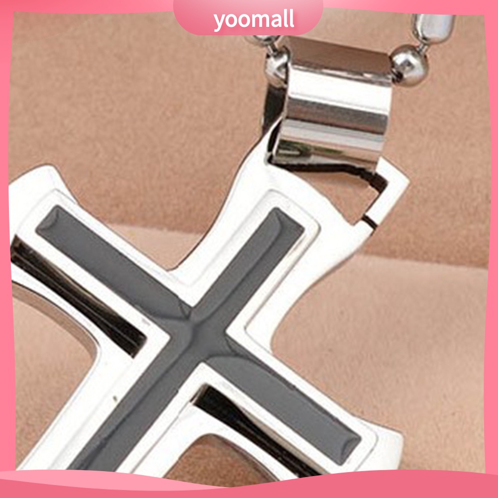 Vòng cổ Thép Không Gỉ Mặt Thánh Giá Thời Trang Dành Cho Nam