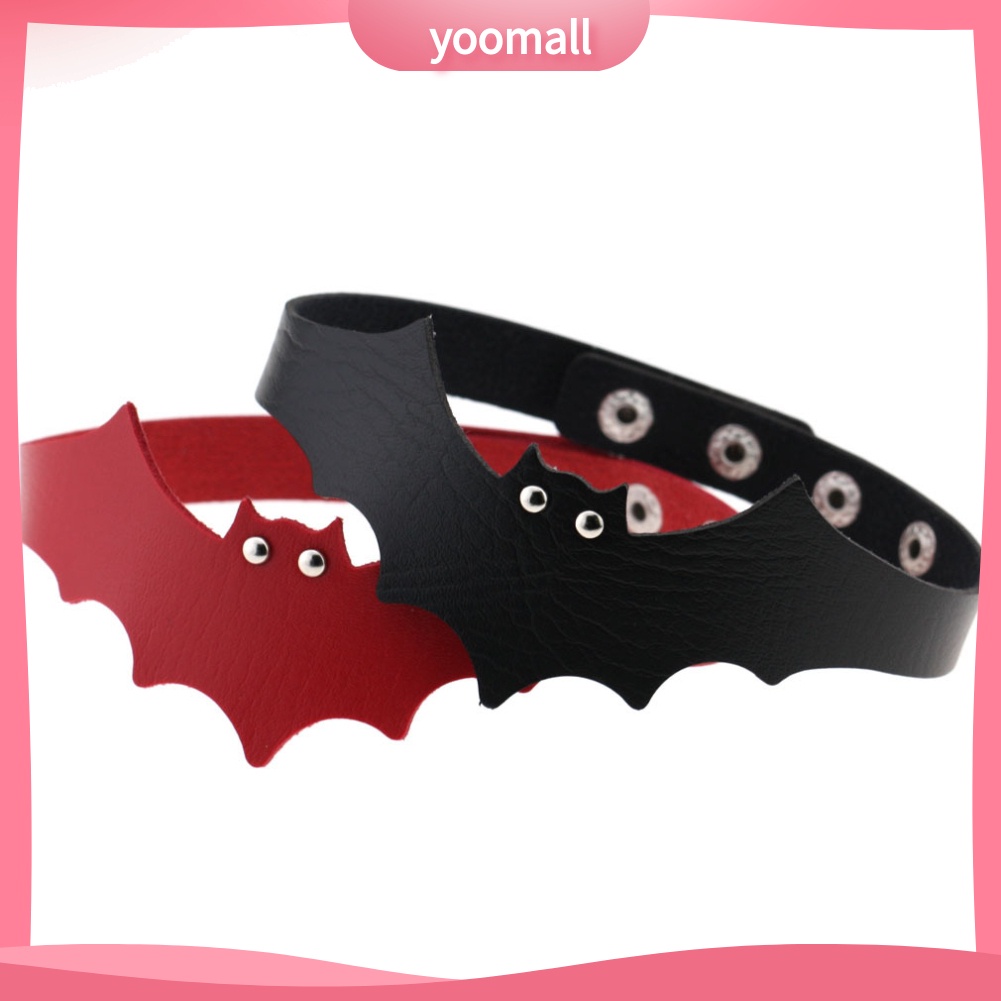 Vòng Cổ Choker Giả Da Hình Dơi Phong Cách Punk Rock Cá Tính