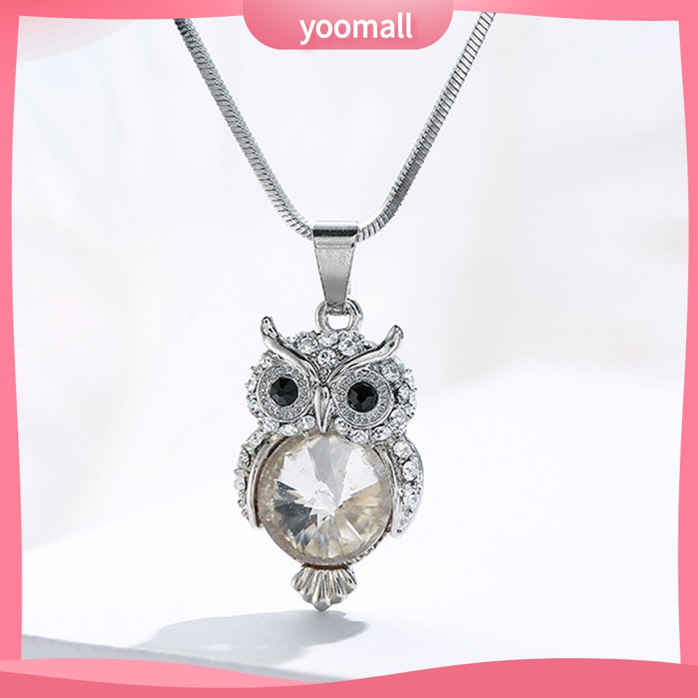 Vòng cổ Mặt Hình Cú Mèo Đính Đá Lấp Lánh Thời Trang Cho Nữ