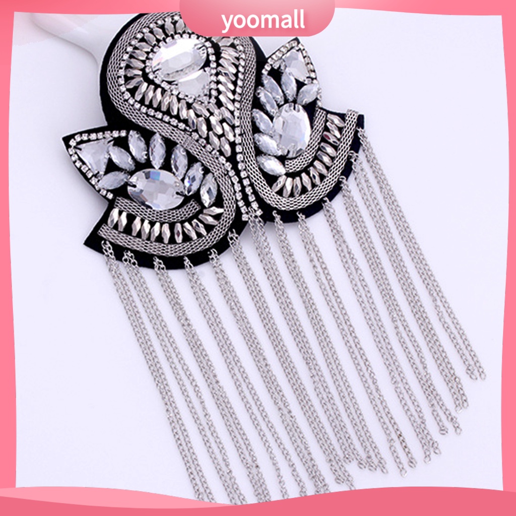 Huy Hiệu Cài Áo Dây Xích Tua Rua Đính Đá Thủ Công Phong Cách Punk Cổ Điển Thời Trang