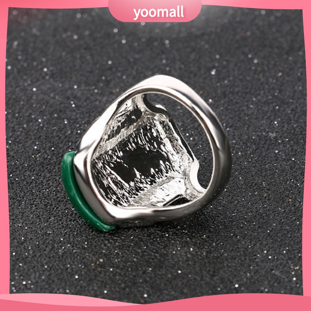 Nhẫn Đính Đá Resin Phong Cách Bohemia Cổ Điển Cho Nữ