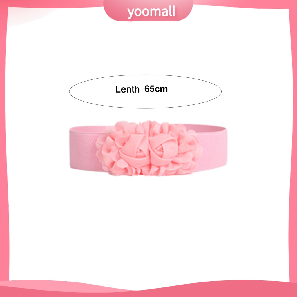 Thắt Lưng Vải Bản Rộng Co Giãn Họa Tiết Hoa Hai Lớp Cho Tiệc Tùng