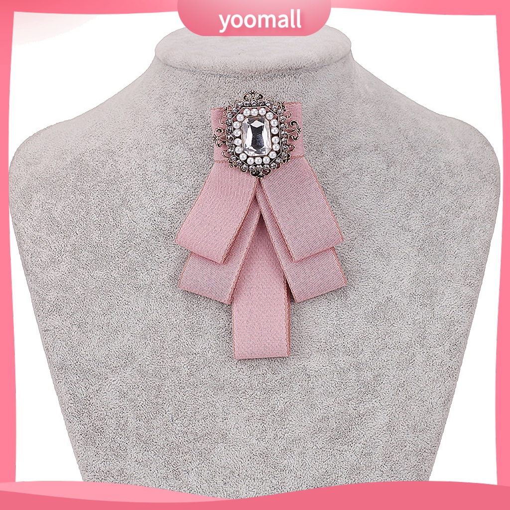 Cài Áo Hình Nơ Đính Đá Thanh Lịch Dành Cho Nữ