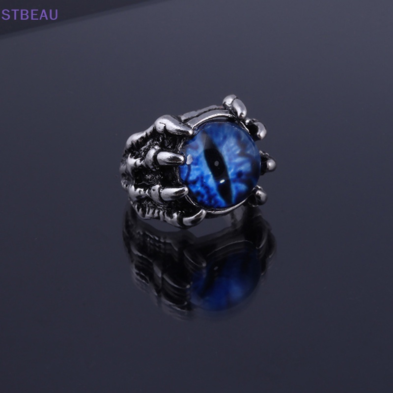 [Cxsteau] Nhẫn Hình Móng Vuốt Rồng Nhiều Màu Phong Cách Gothic Cổ Điển Quà Tặng Halloween Cho Nam
