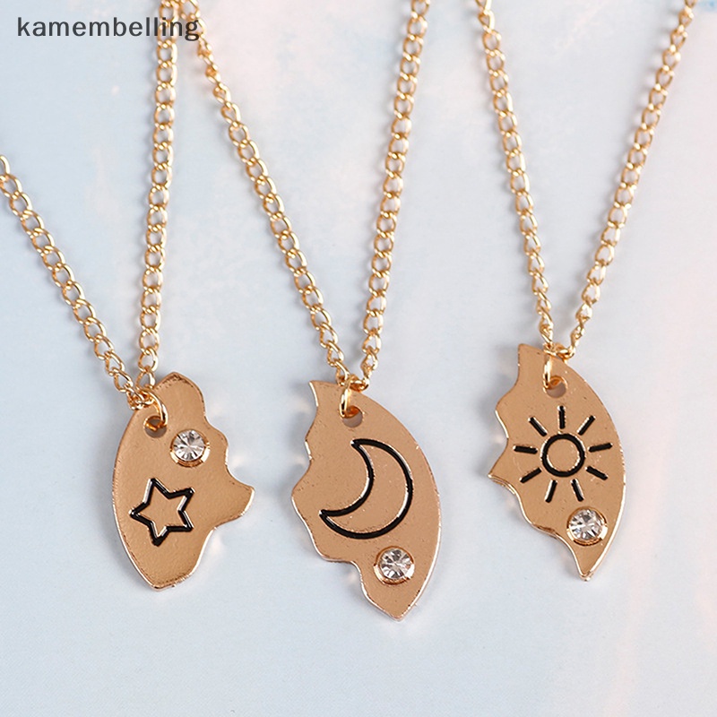 Set 3 Vòng Cổ Choker Mặt Tròn Ngôi Sao Mặt Trời Mặt Trăng Thời Trang Cho Nam Và Nữ Mã 2023 EN