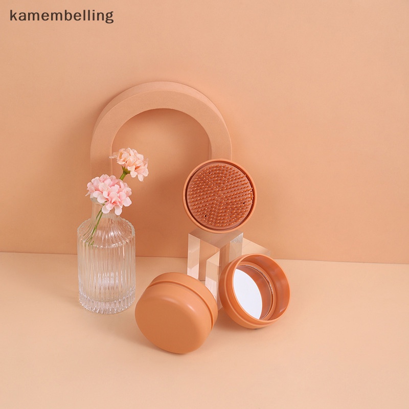 1 Lược Chải Tóc Massage Da Đầu Mini Tích Hợp Gương Trang Điểm Tiện Dụng