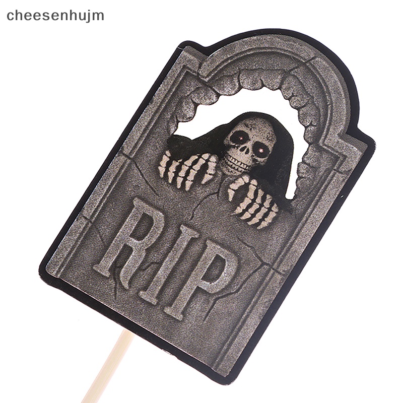 Set 8 Que Cắm Trang Trí Bánh Cupcake Chủ Đề Halloween