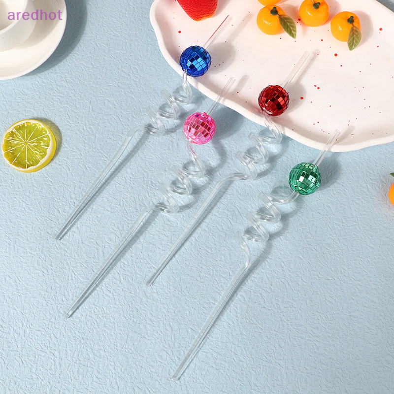 1 Ống Hút Tráng Gương 70s Dùng Trang Trí Tiệc Disco Mới