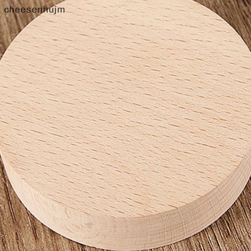 Đế Đèn LED Hình Tròn Bằng Gỗ Kèm Công Tắc USB Độc Đáo Trang Trí Nhà Cửa