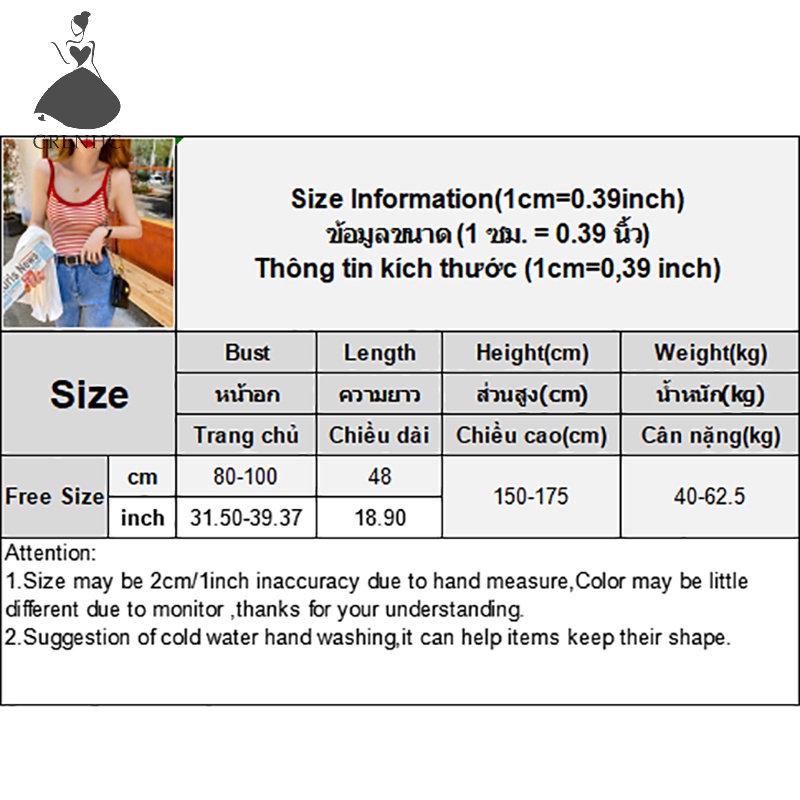 Áo Hai Dây Dệt Kim Dáng Ôm In Kẻ Sọc Kiểu Vintage Thời Trang Mùa Hè Cho Bạn Gái